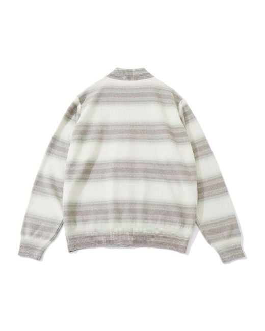 Auralee Gray Striped Shirt for men