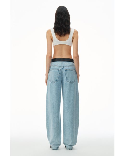 Alexander Wang Blue Low Rise Belted Waist Balloon Jeans