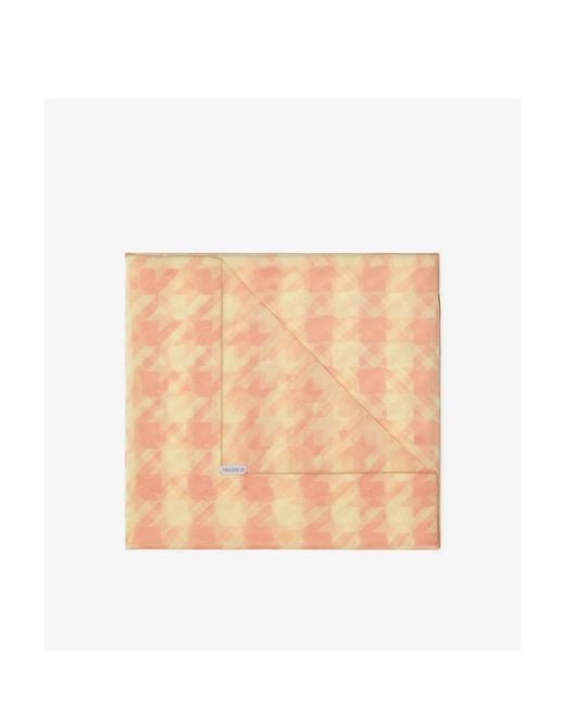 Burberry Natural Houndstooth-Pattern Wraparound Scarf for men