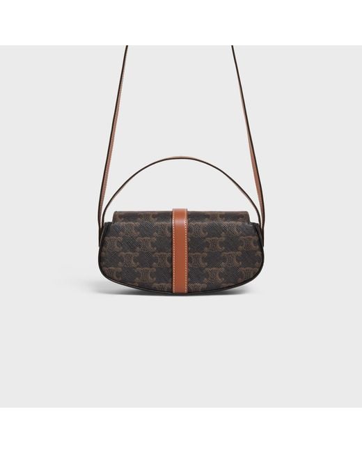 Céline Multicolor Logo Printed Cowhide Leather Lace Handbag