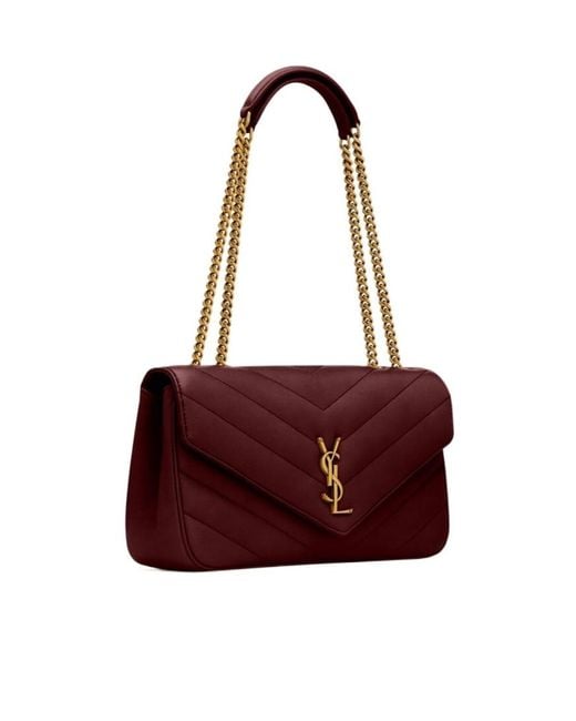 Saint Laurent Red Loulou Medium Shoulder Bag