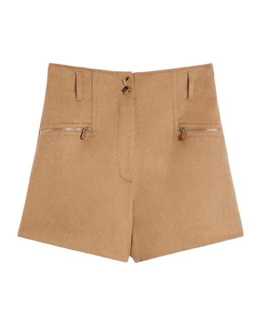 Max Mara Natural Lola High-Waist Shorts