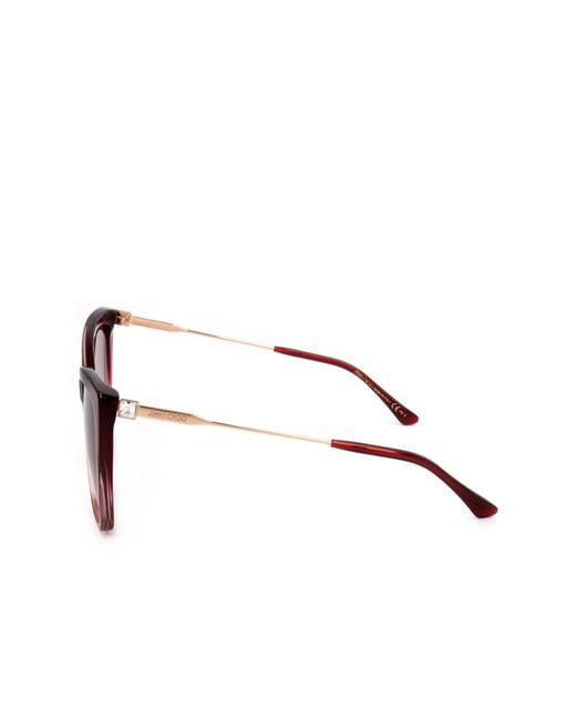 Jimmy Choo Pink Eyewear Cat-Eye Frame Sunglasses