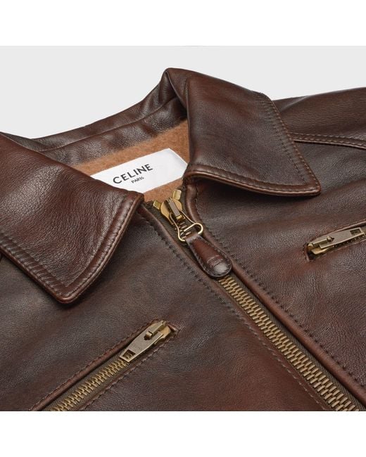 Céline Brown Bomber Jacket for men
