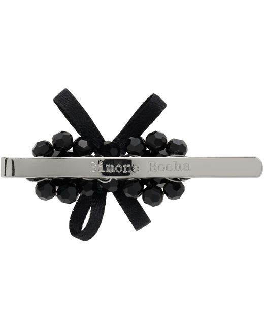 Simone Rocha White Bow Mini Flower Hair Clip