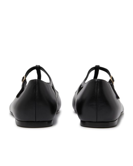 The Row Black Pointed Ballet Shoes