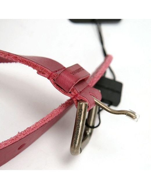 Dolce & Gabbana Red Buckle Belt for men