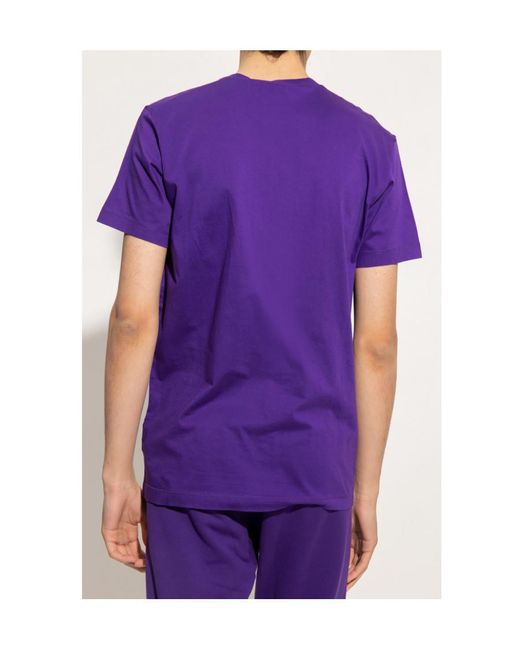 DSquared² Purple Icon Printed Crewneck T-Shirt for men