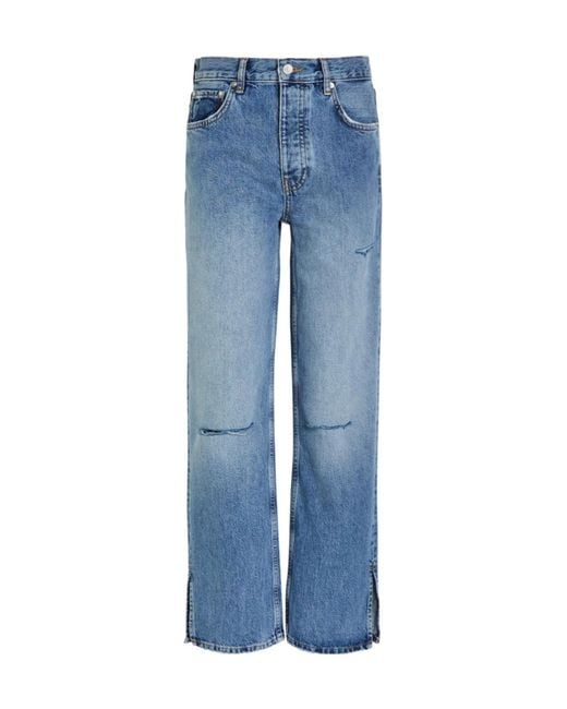 Anine Bing Blue Loose Straight-Leg Jeans