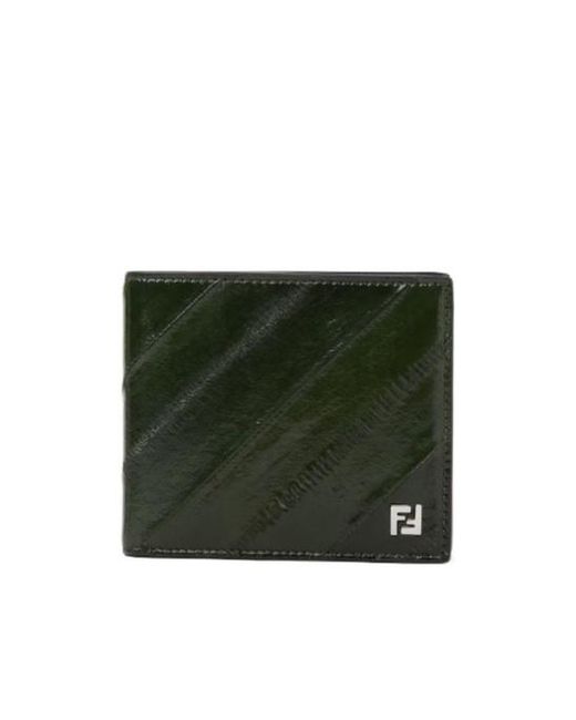 Fendi Green Squared Ff Wallet for men