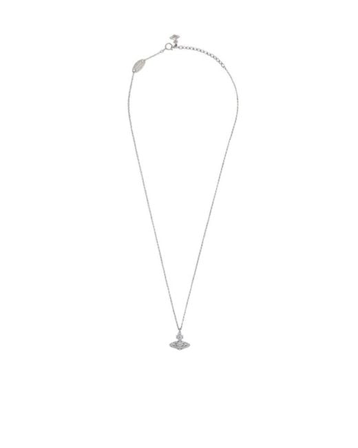 Vivienne Westwood White Narcissa-Plated Necklace