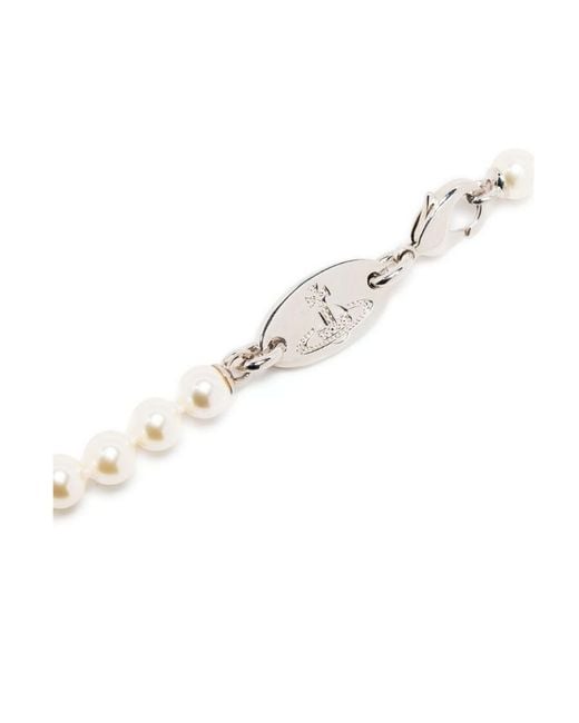 Vivienne Westwood White Lobster-Clasp Necklace for men