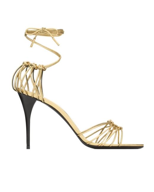 Saint Laurent Metallic Babylone Sandals