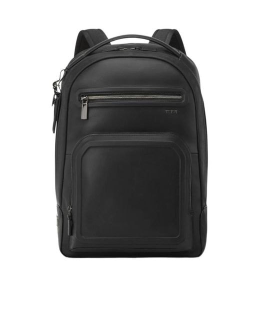 Tumi Black Harrison Warren Zip Backpack for men