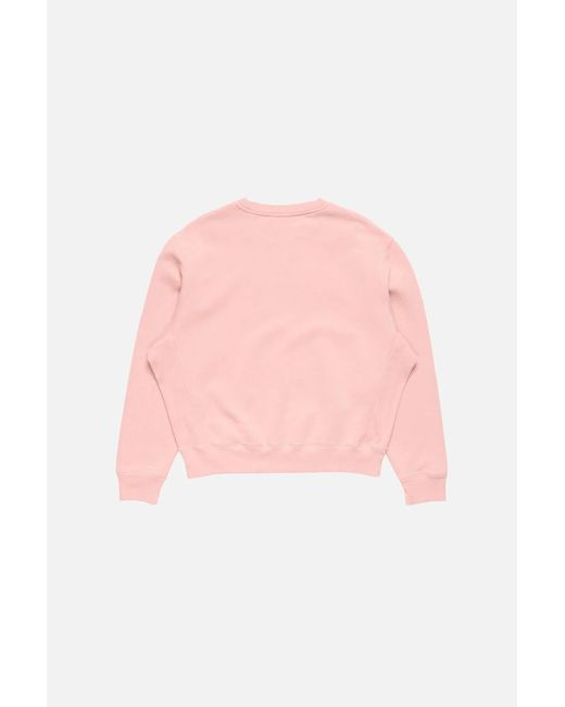 Acne Pink Fleece Sweatshirt With Logo for men