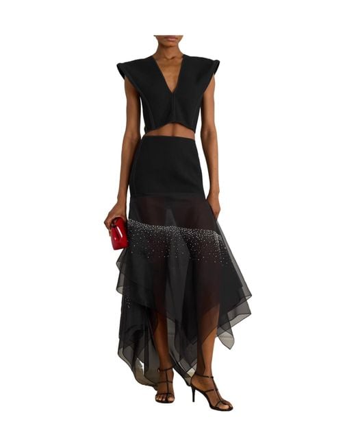 Maticevski Black Deep V-Neck Top