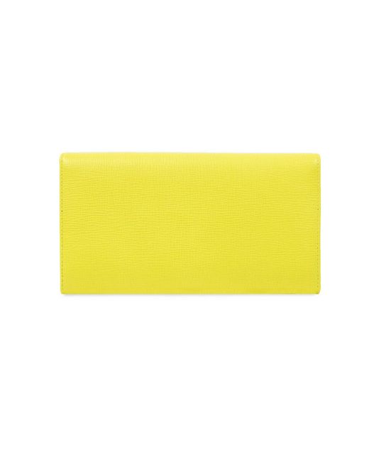 Bally Yellow Logo Details Wallet