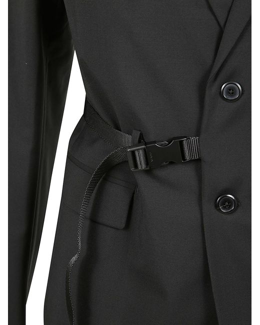 Prada Black Lapel Suit Jacket for men