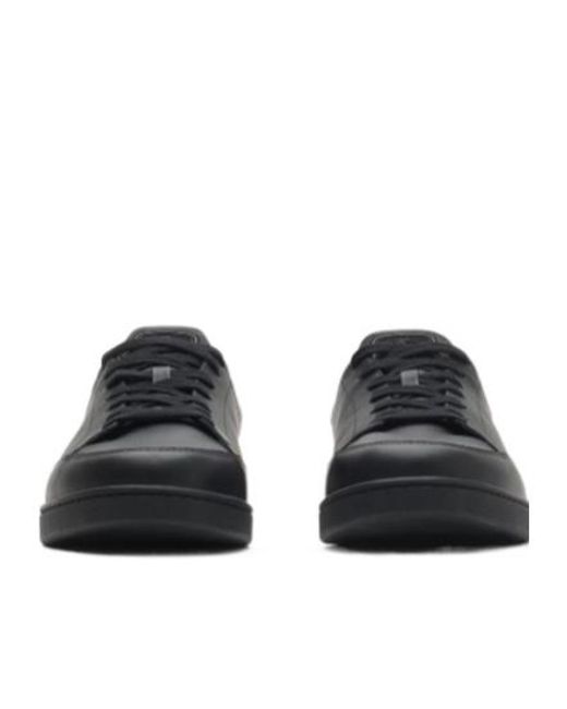 Burberry Black Apos;S Set Leather & Check Low-Top Sneakers for men