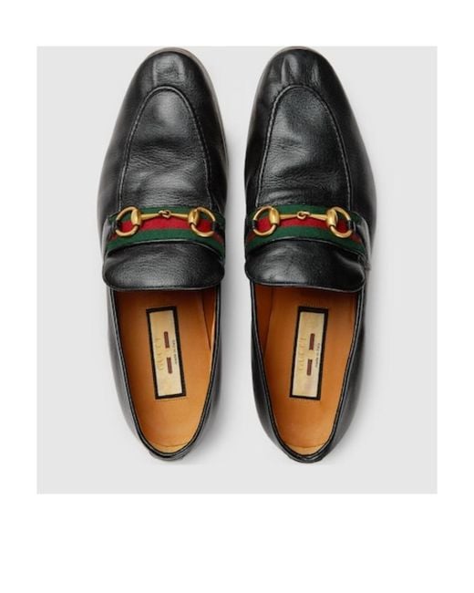 Gucci Black Horsebit Round Toe Loafers for men