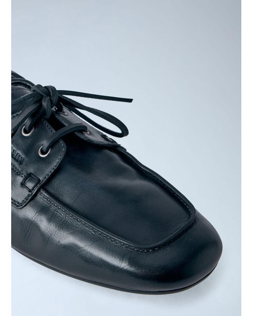 Prada Blue Leather Moccasins for men