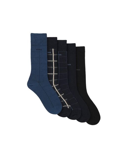 Boss Blue Comfortable Cotton Socks for men