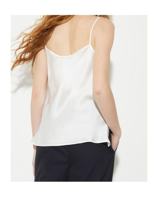 MAX&Co. White Silk-Satin Top