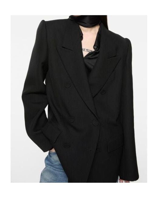 Acne Black Double Breasted Tailored Blazer