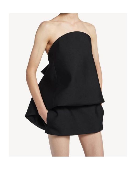Balenciaga Blue Bow Cape Mini Dress