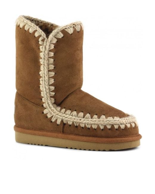 Mou Brown Eskimo 24 Round-Toe Boots