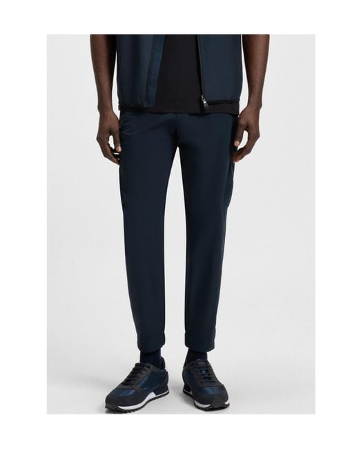 Boss Blue Boss Drawstring Tapered-Fit Pants for men