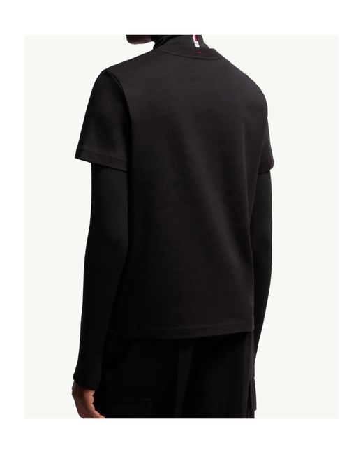 Moncler Black Grenoble Logo-Printed Crewneck T-Shirt