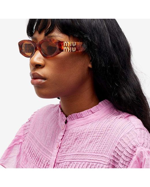 Miu Miu Orange Logo Sunglasses