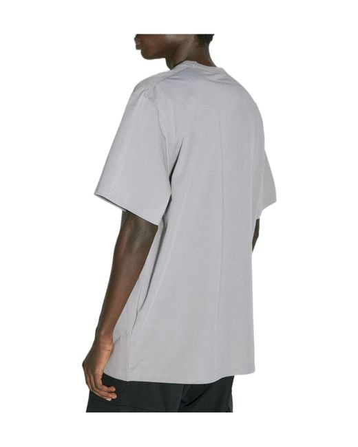 Y-3 Gray Premium Crewneck Short-Sleeved T-Shirt