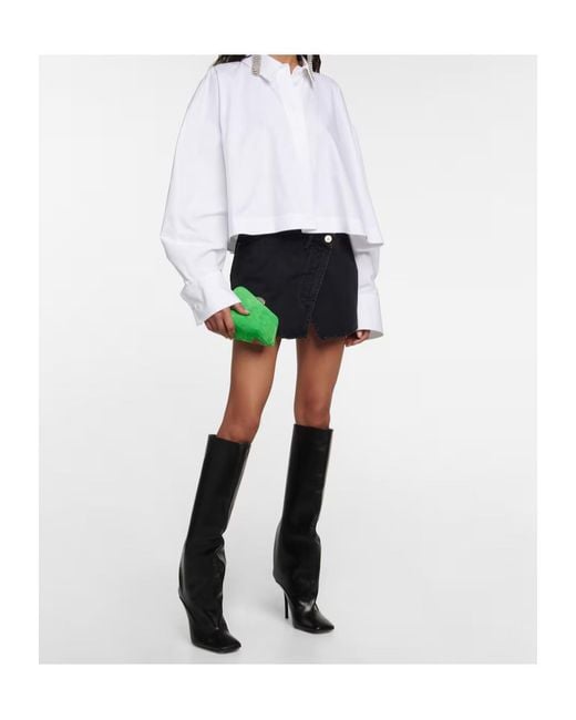 The Attico Green Midnight Logo Clutch