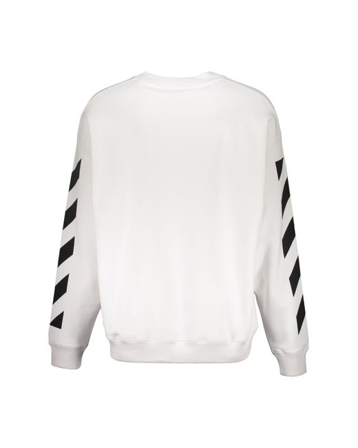 Off-White c/o Virgil Abloh White Diagonal Sleeve Logo Sweatshirt for men