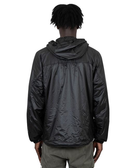 C P Company Black Nada Shell Zipped Hooded Jacket for men