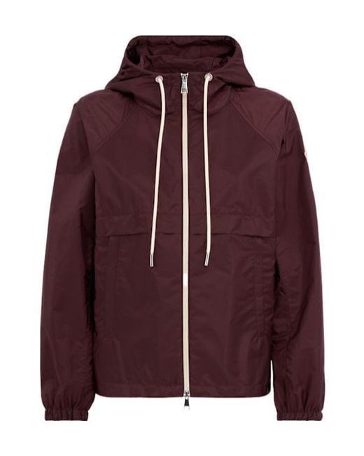 Moncler Purple Coquelicot Hooded Nylon Casual Jacket