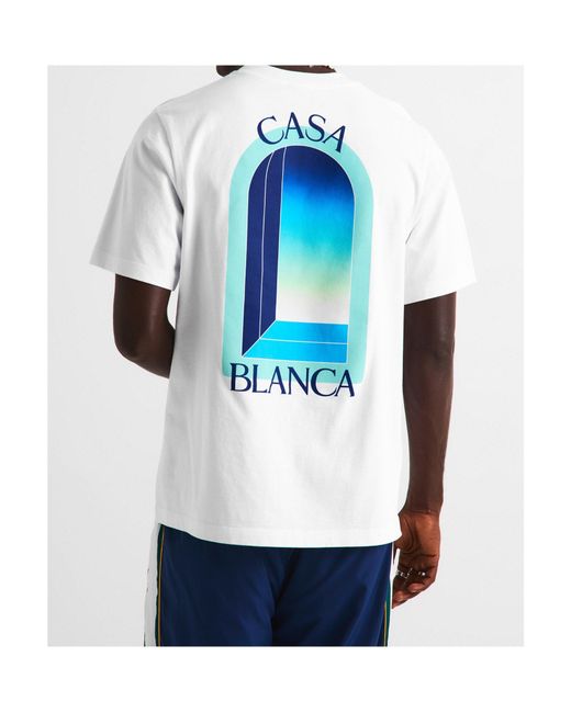 Casablanca White Printed T-Shirt for men