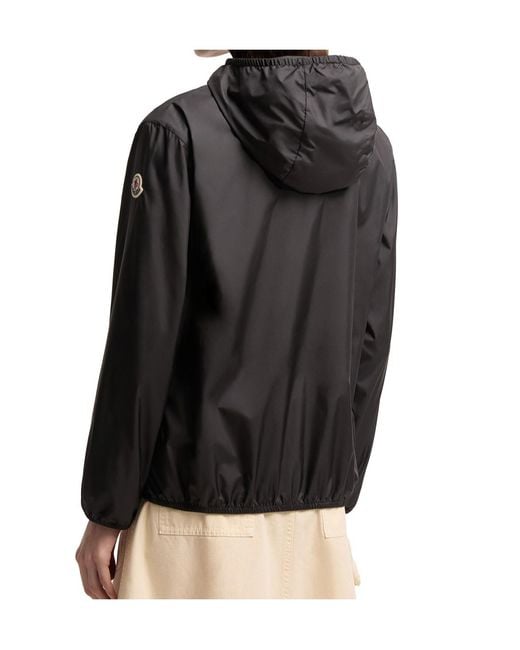 Moncler Gray Logo-Patch Zip-Up Hooded Jacket