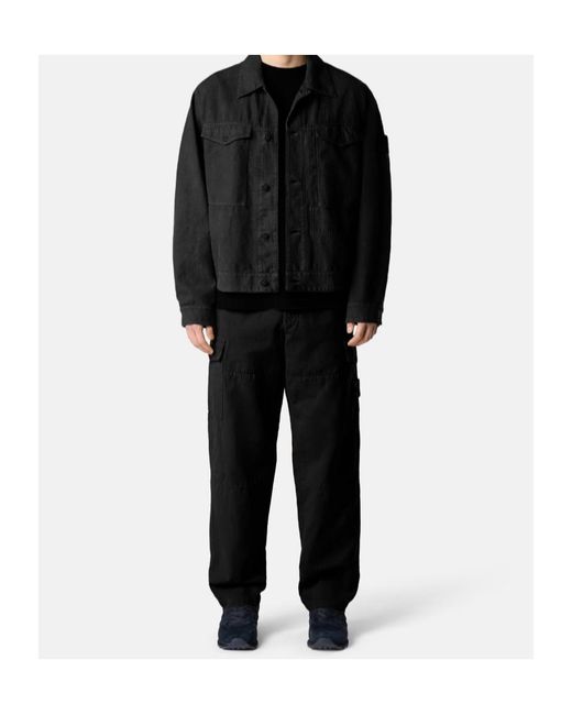Stone Island Black Coach Jacket With Anti-Drop for men