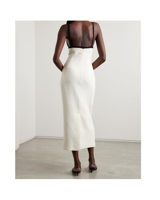 Gabriela Hearst White Suspender Dress