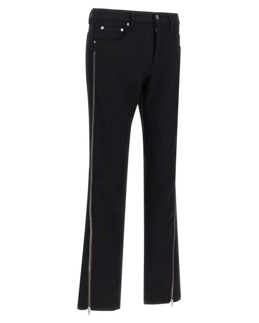 Rick Owens Black Vega Herringbone Wool Trousers for men