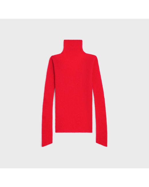 Céline Red Turtleneck Sweater