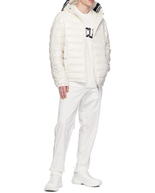 Moncler White Cornour Zip-Up Short Down Jacket for men
