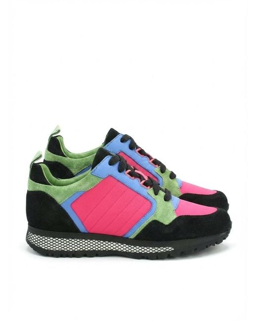 Gucci Pink Tie-Up Color Leisure Sports Shoes for men
