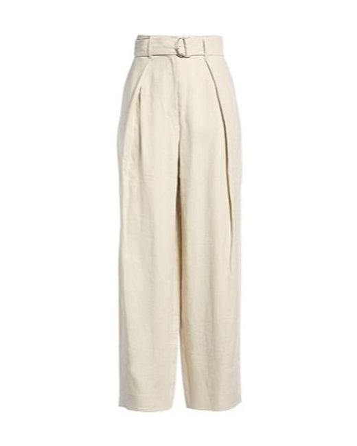 Max Mara Natural Loose Straight-Leg Pants