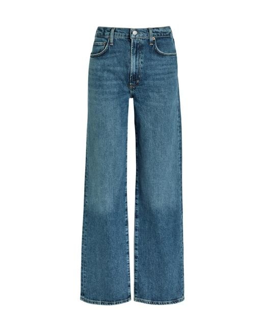 Agolde Blue Harper Straight-Leg Jeans
