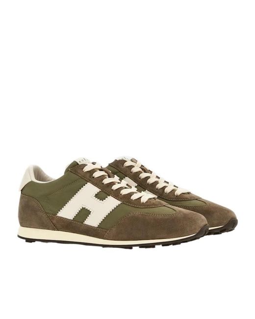 Hogan Brown Athletic Low-Top Sneakers for men
