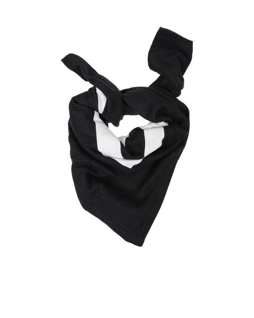 Givenchy Black Intarsia-Knit Logo Scarf for men